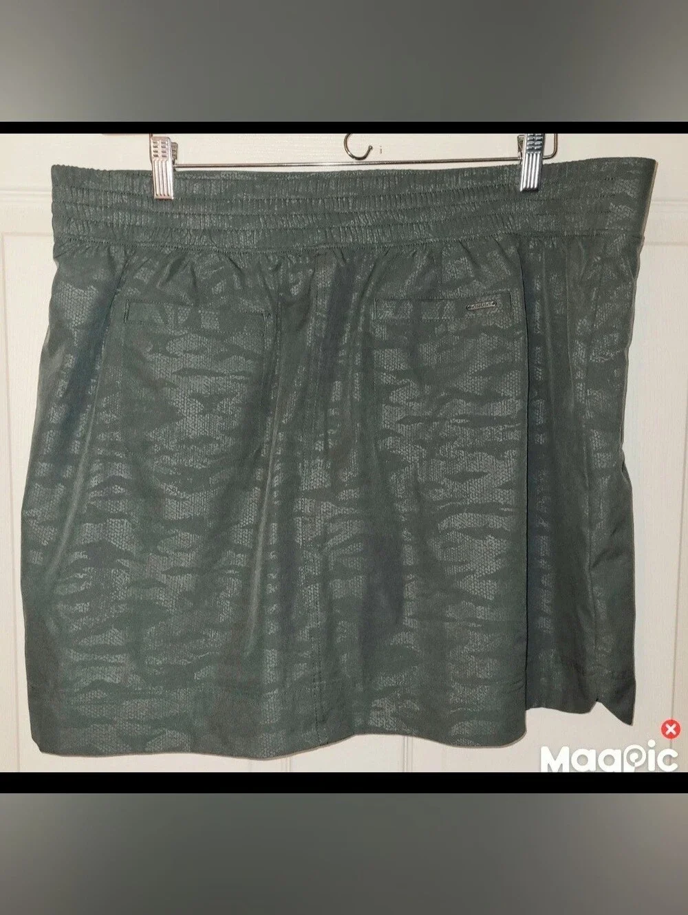 Orvis Dark Green Camo Skort XXL Golf Hiking  Pickleball Pockets  Activewear